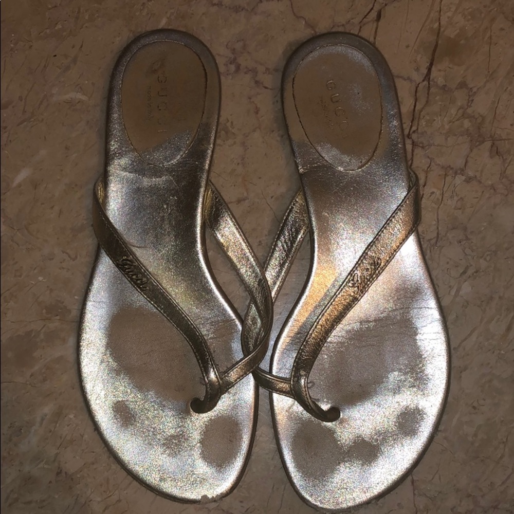 Gucci thong flip flops. PLAY